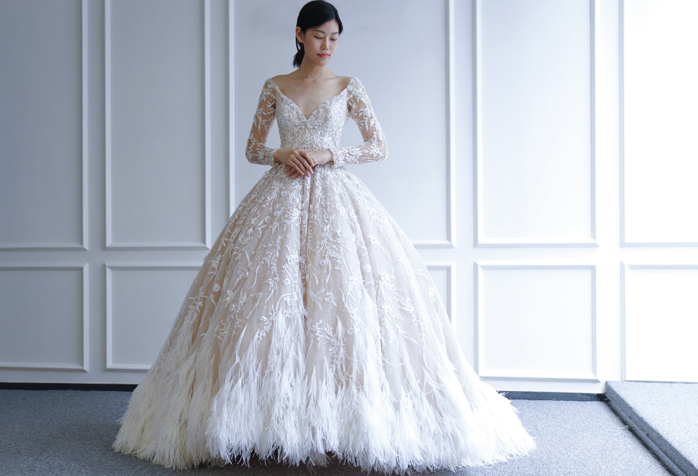 Feather Wedding Dress – Rosymae