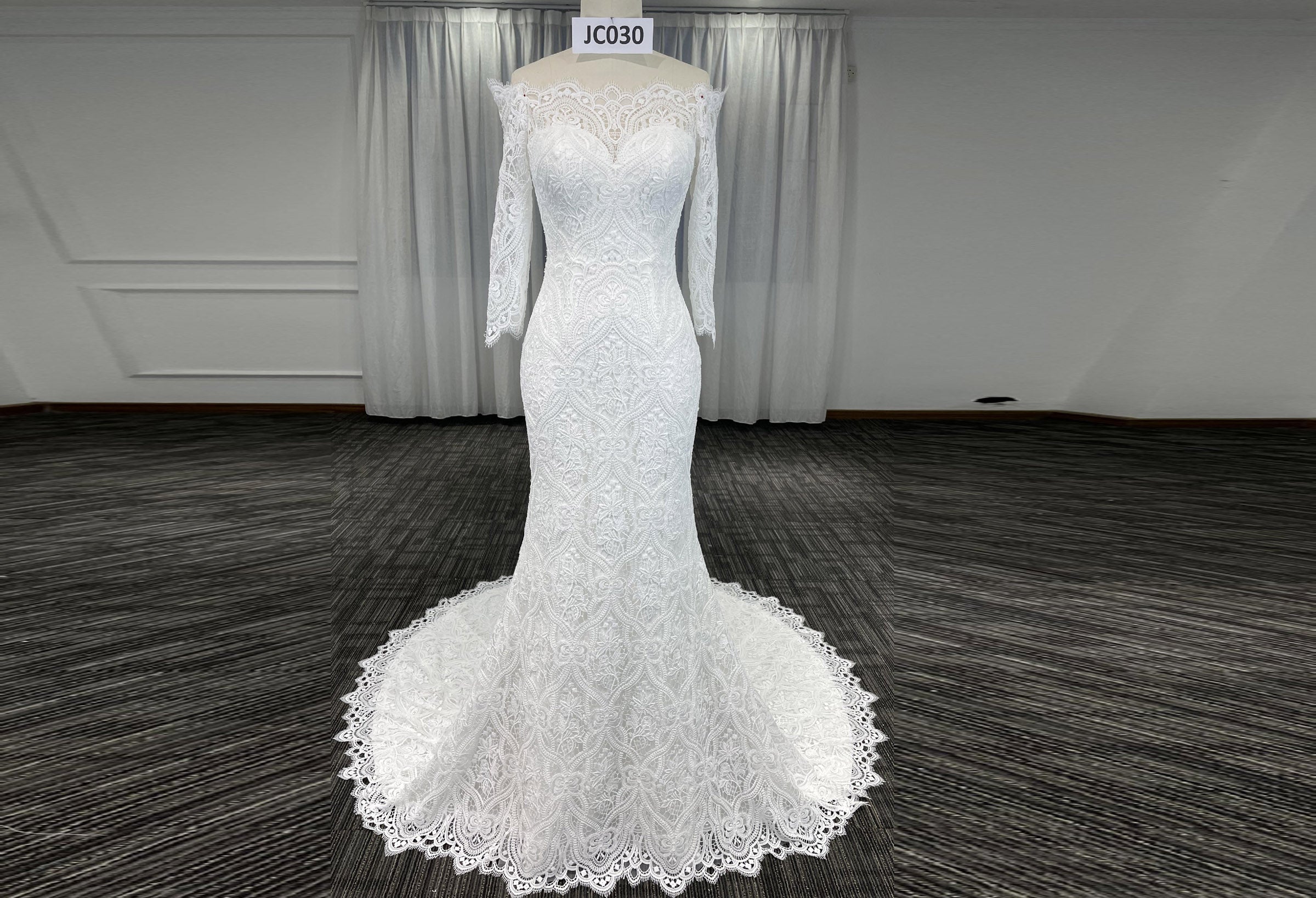New high-quality mermaid lace embroidery fairy wedding dress Y4406 main image 0