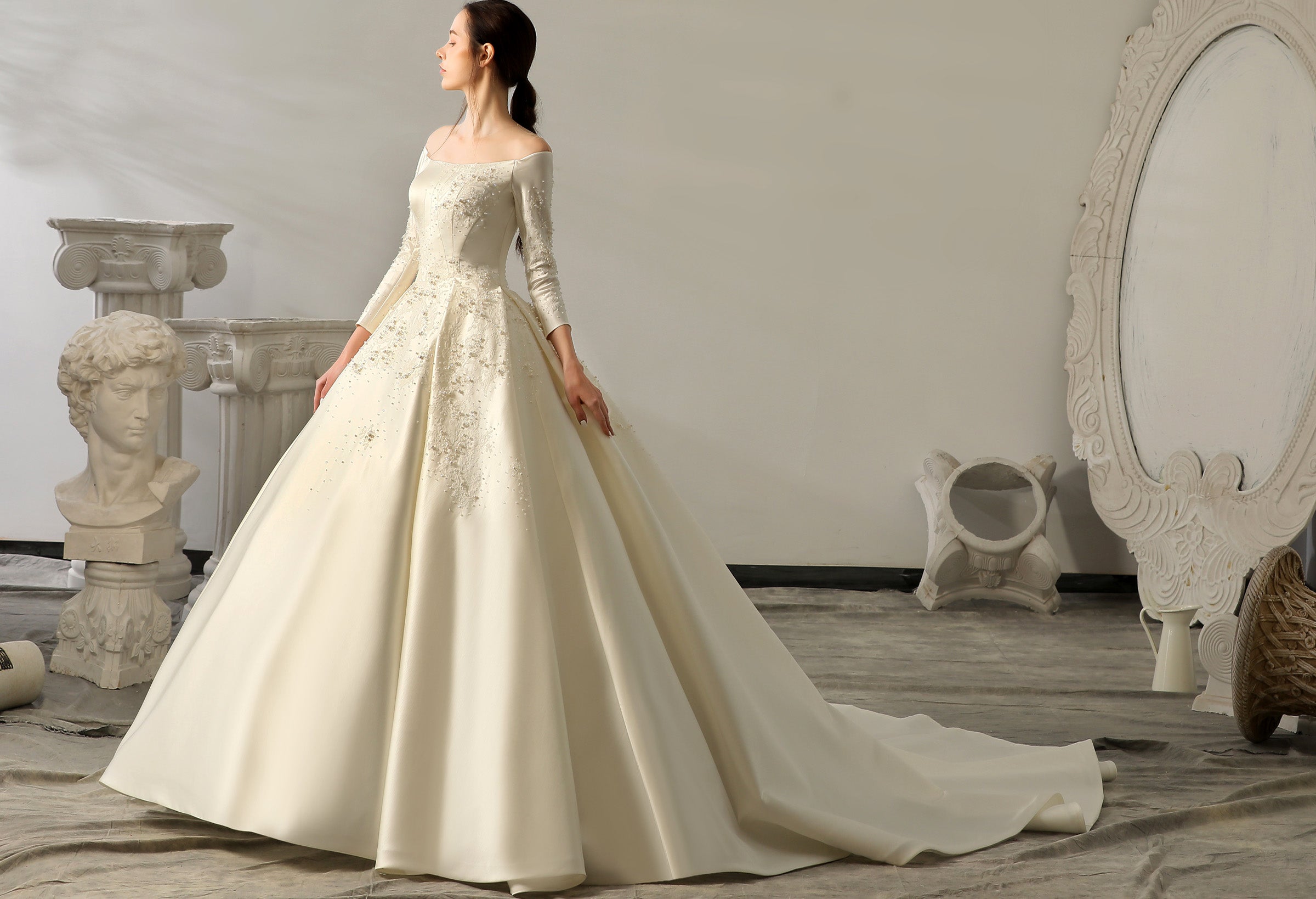 Satin Wedding Dresses / Satin Wedding Gowns Rosymae
