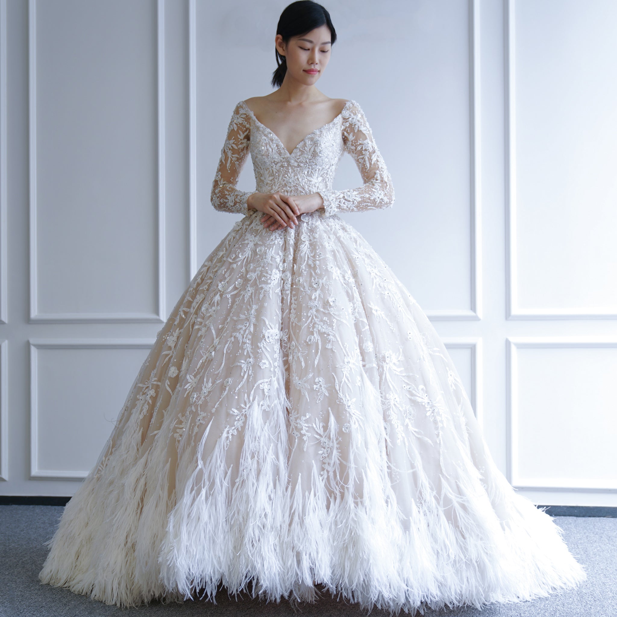 Feather Wedding Dress – Rosymae