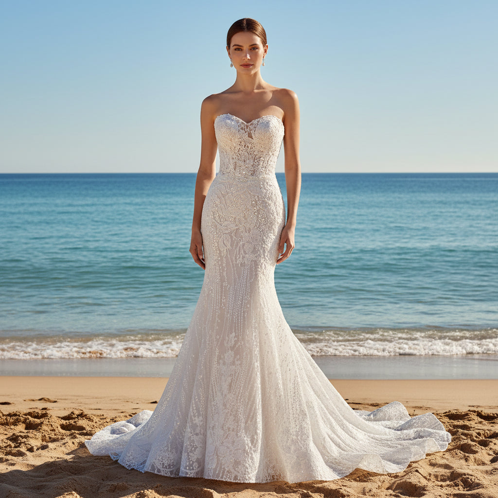 Strapless Lace Mermaid Wedding Dress Aria