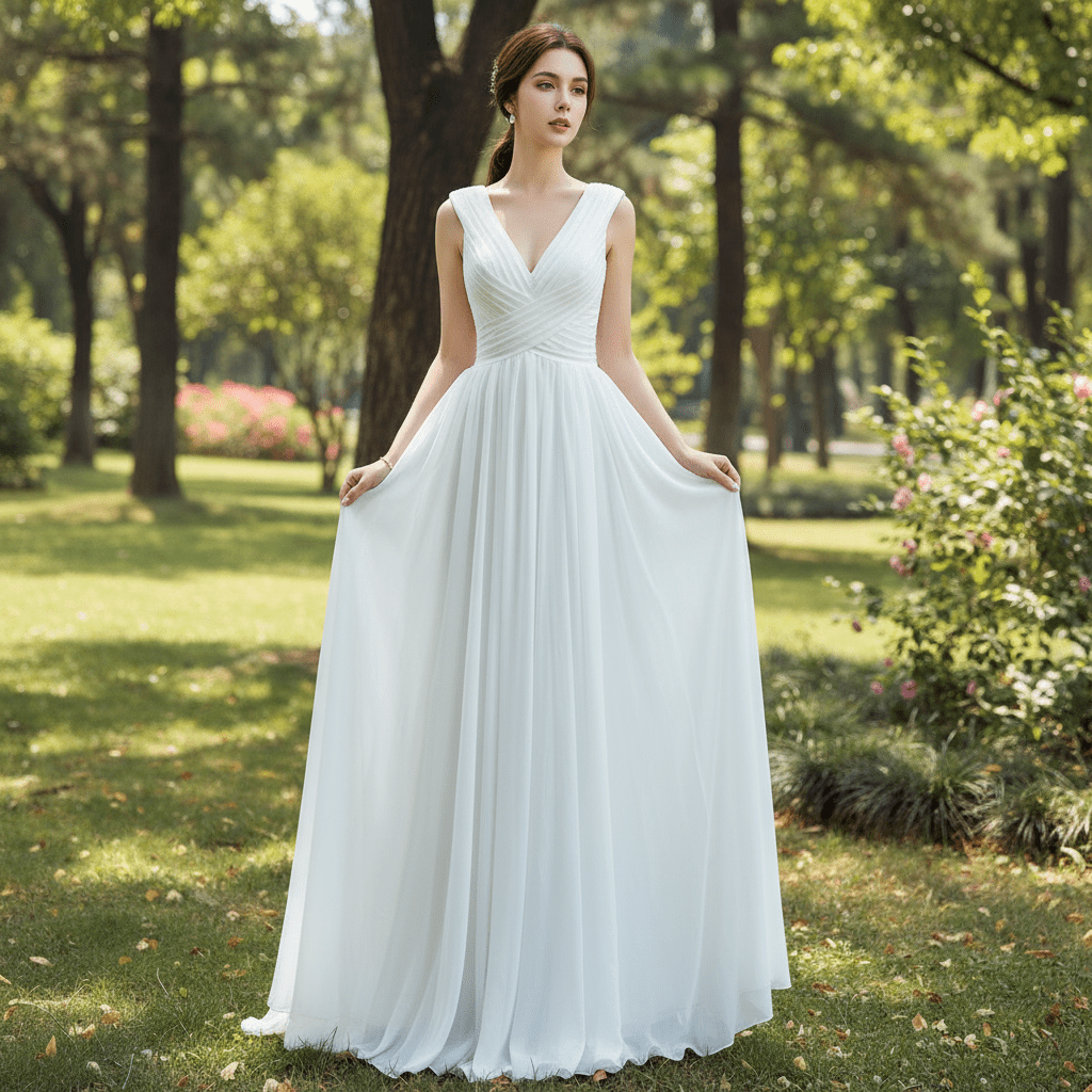 a line princess chiffon dress A-Line/Princess Chiffon Applique V-neck Long Sleeves Floor-Length Moth   JiMiss Dresses