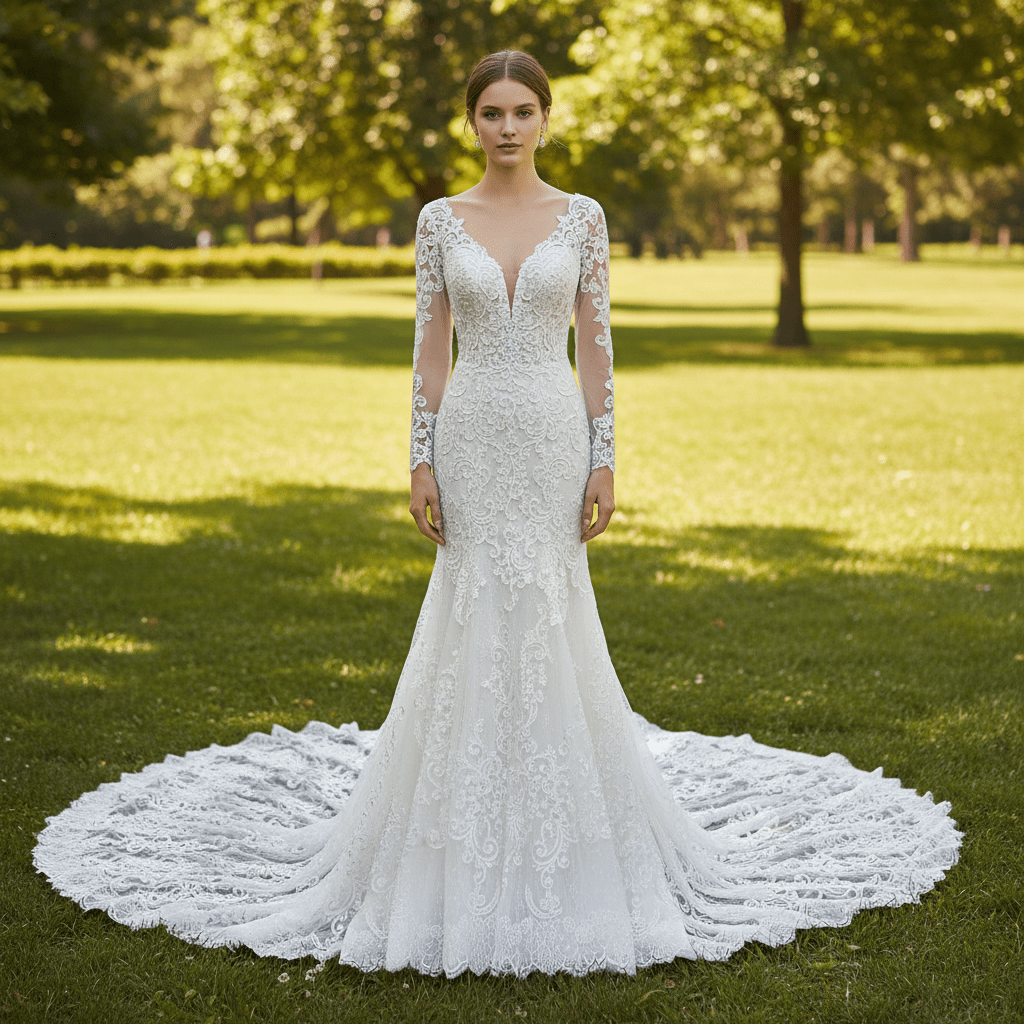 big wedding dresses with long trains Strapless Chapel Train Mermaid Long Satin Wedding Dresses WD603 US18 / As Picture