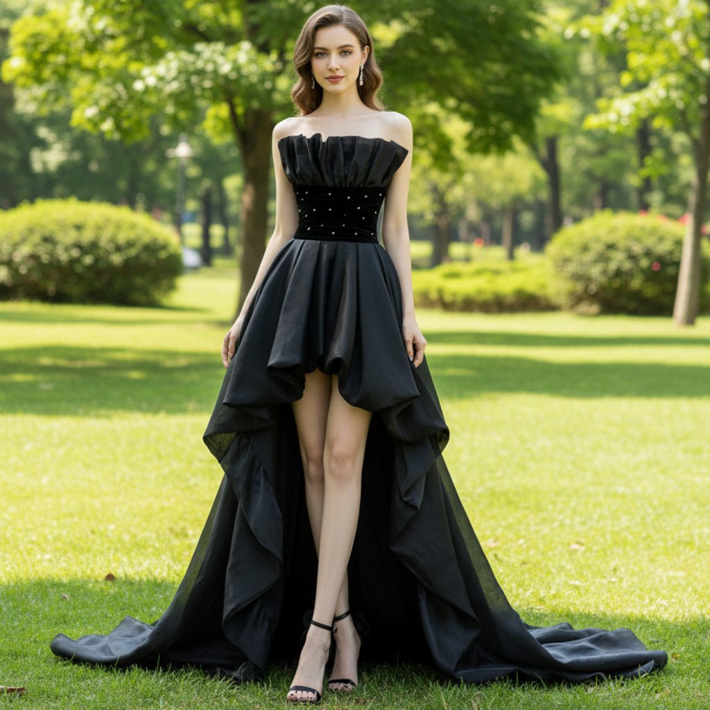 Black High Low Dresses for Women Wedding Guest Party Gowns – Rosymae