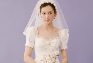 How to Style a Square Neck Wedding Dress - Rosymae
