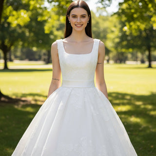 Ball Gown Gorgeous Square Neckline Wedding Dresses
