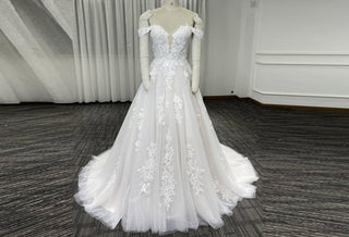 Radiate Elegance in an Off-Shoulder Wedding Gown - Rosymae