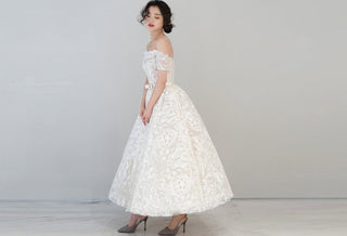 The Most Elegant Tea Length Wedding Dress - Rosymae