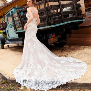 Low Back Lace Wedding Dress