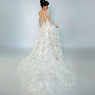 Open Back Wedding Dresses with Sleeves