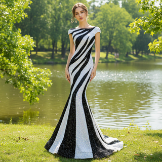 Black & White Prom Dress