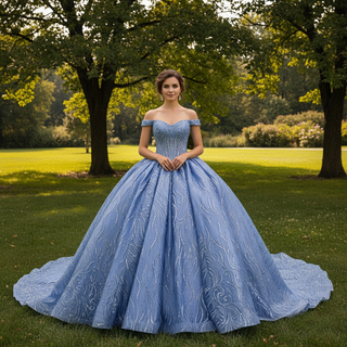 Beautiful Blue Wedding Dress