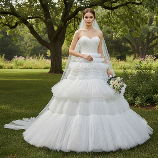 Tiered & Layered Skirt Wedding Dress