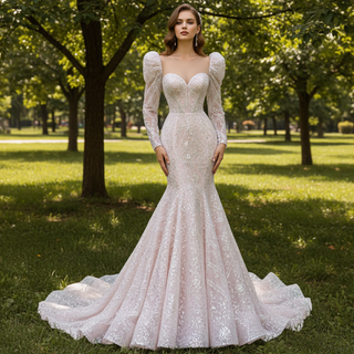 Lantern Sleeve Wedding Dresses