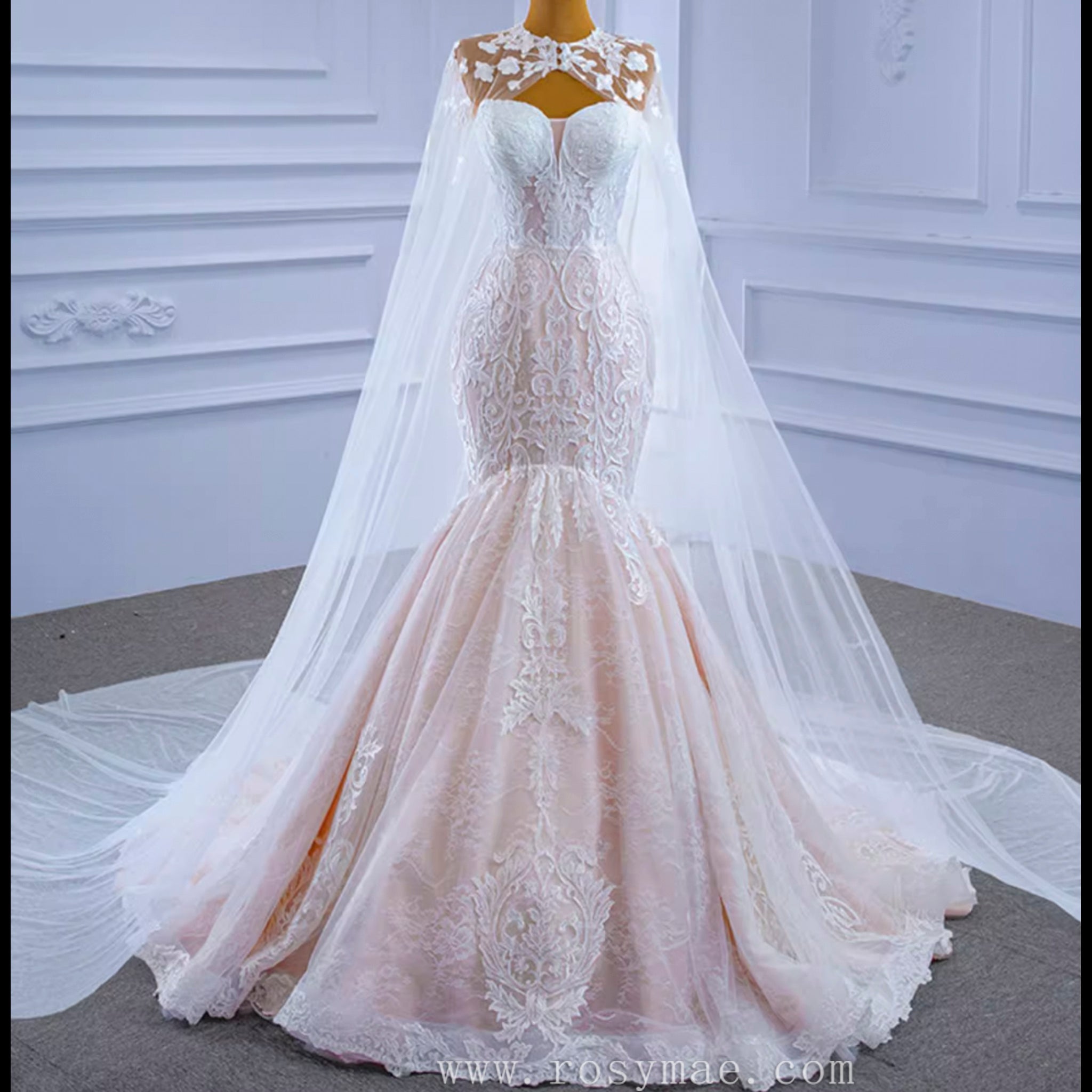 Scalloped Lace Wedding Dresses | Bridal Gowns with Scalloped Lace  Rosymae