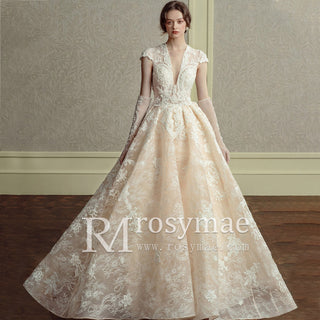Applique Lace Wedding Dress