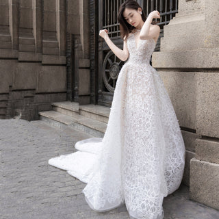 Handcrafted Lace Wedding Dress for Couture Lovers