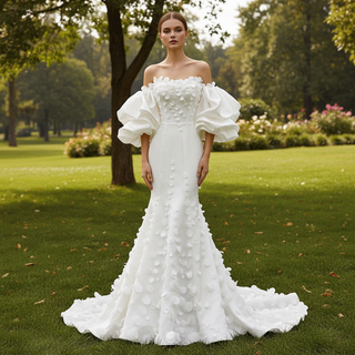 3d Flower Wedding Dress