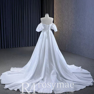 Simple Fitted Wedding Dress with Corset Bodice