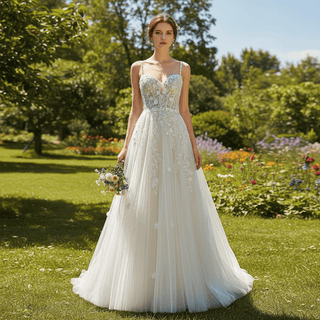 A-line Sweetheart Neckline Wedding Dress - Rosymae