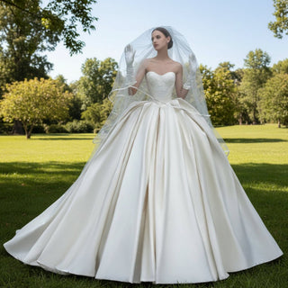 Basque Waist Wedding Dresses - Rosymae