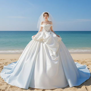 Blue and White Wedding Dresses - Rosymae