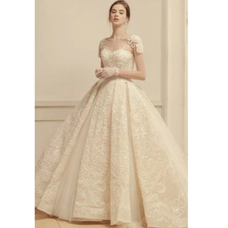 Cap Sleeve Lace Wedding Dress Vintage