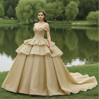 Champagne Wedding Dresses - Rosymae