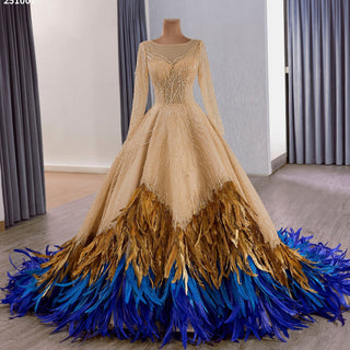 Feather Detail Wedding Dress for a Unique Look - Rosymae
