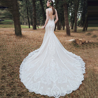 Mermaid Wedding Dress With Glamorous Sheer Back