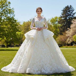 Half Sleeve Wedding Dresses & Gowns - Rosymae