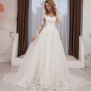 Lace A Line Wedding Dress - Rosymae