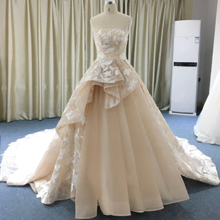 Lace & Tulle Wedding Dress with Layered Skirt - Rosymae