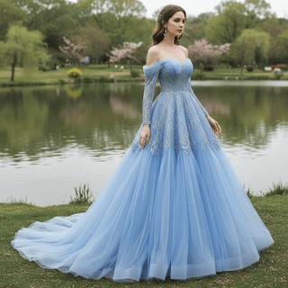 Light Blue Wedding Dresses - Rosymae