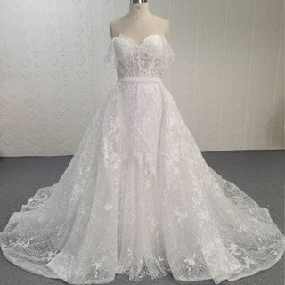 Floral Lace Wedding Dress for Garden Wedding