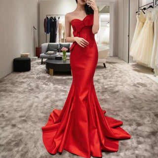red wedding dress