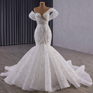 Sequin Mermaid Wedding Dress for Glam Brides - Rosymae