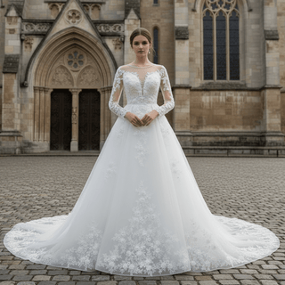 Sheer / Illusion Back Wedding Dresses - Rosymae