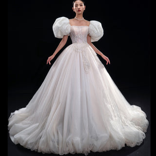 Short Puff Sleeve Wedding Dresses & Gowns