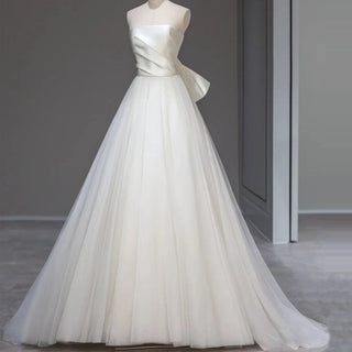 Simple A Line Wedding Dresses - Rosymae