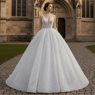 V Neck Wedding Dresses - Rosymae