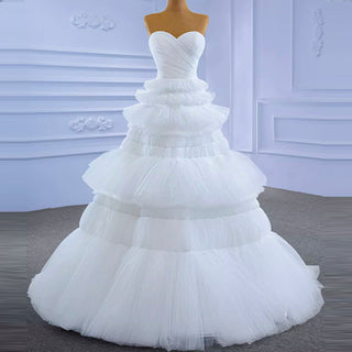 Warm Winter Wedding Dress with Layered Skirt - Rosymae