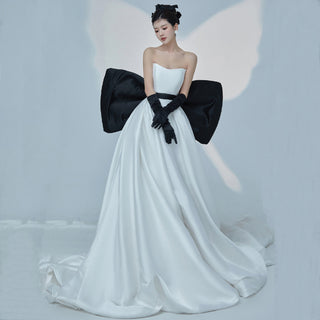 Wedding Dress with Bow / Bowknot