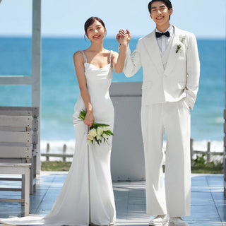 White Beach Wedding Dress