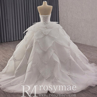 2 in 1 Quinceanera Dresses Organza Ball Gown Flower Luxury Party Gowns