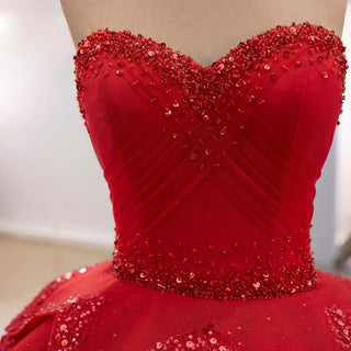 2 in 1 Quinceanera Dresses Organza Ball Gown Flower Luxury Party Gowns - Rosymae