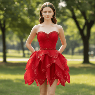 2 in 1 Quinceanera Dresses Organza Ball Gown Flower Luxury Party Gowns - Rosymae