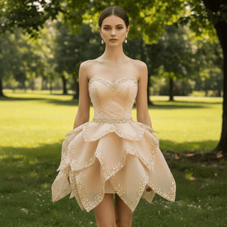 2 in 1 Quinceanera Dresses Organza Ball Gown Flower Luxury Party Gowns - Rosymae