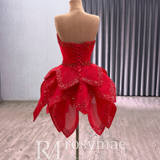 2 in 1 Quinceanera Dresses Organza Ball Gown Flower Luxury Party Gowns - Rosymae
