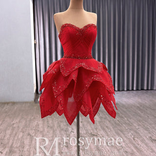 2 in 1 Quinceanera Dresses Organza Ball Gown Flower Luxury Party Gowns - Rosymae